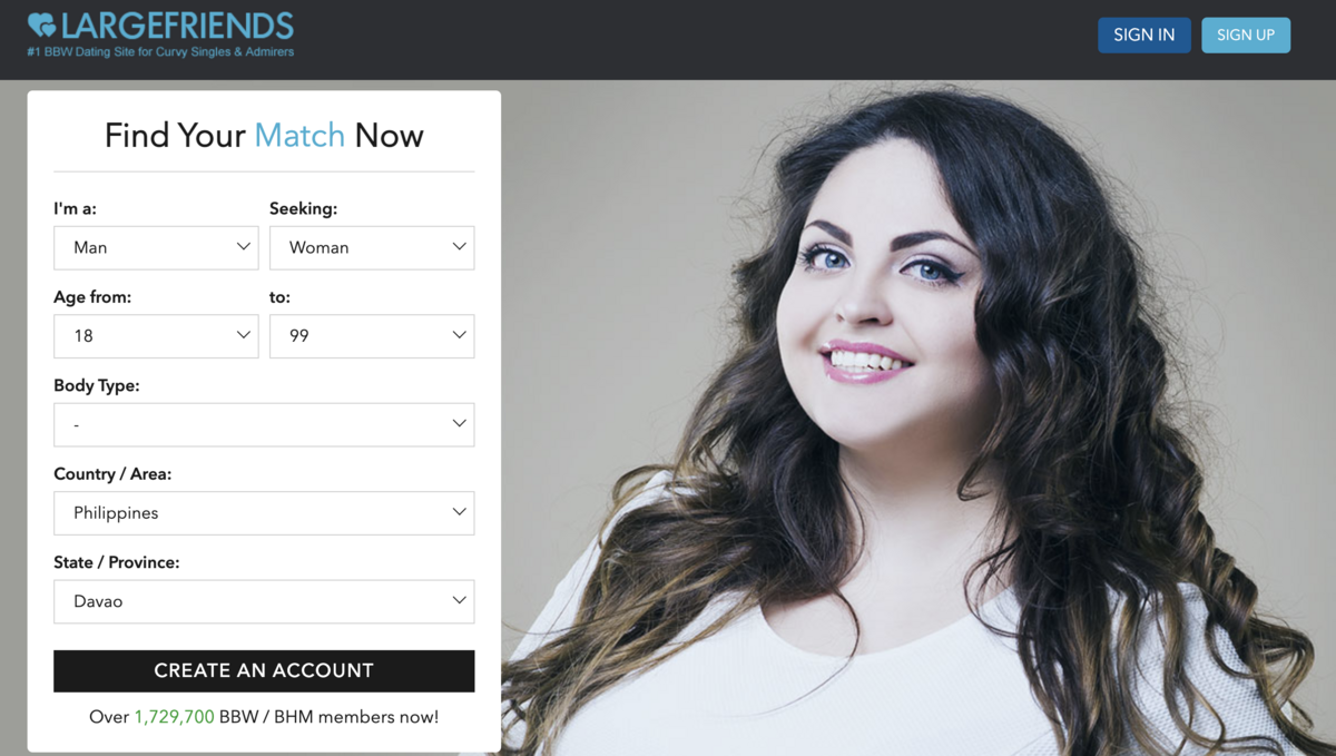 plus size dating app